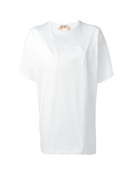 16SS 엠보로고 오버핏 원사이즈 티셔츠 화이트