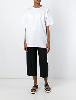 16SS 엠보로고 오버핏 원사이즈 티셔츠 화이트